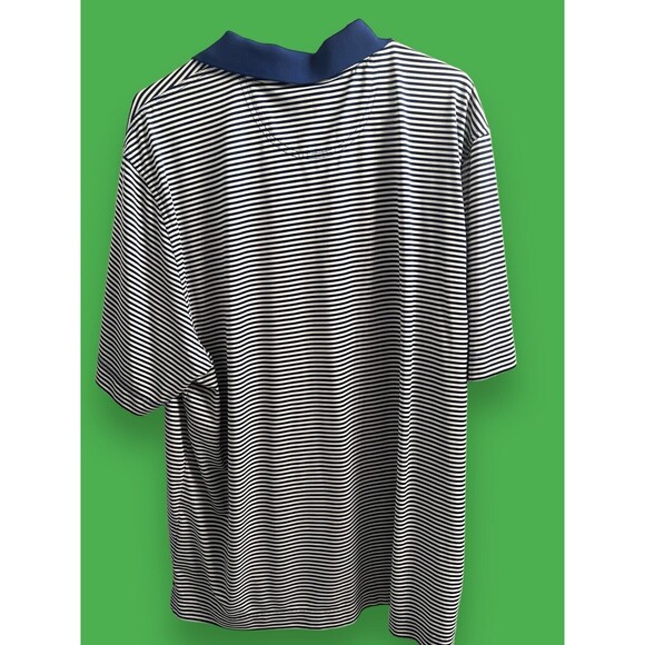 World Golf Hall of Fame Polo Shirt XXL 2XL Blue White Stripes Embroidered Logo - Picture 7 of 7